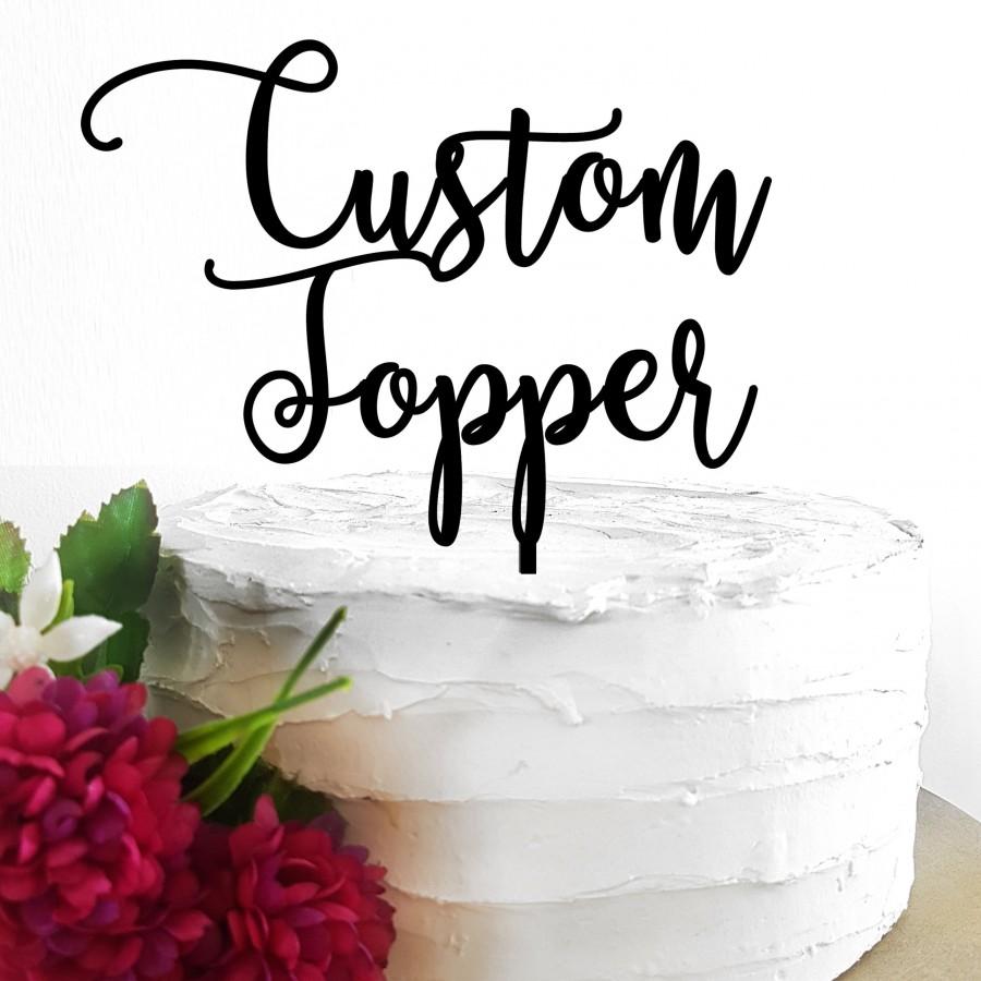Свадьба - Personalized Cake Topper, Custom Cake Topper, Acrylic Cake Topper, Wedding Cake Topper, Baptism Cake Topper, Mirror cake topper,