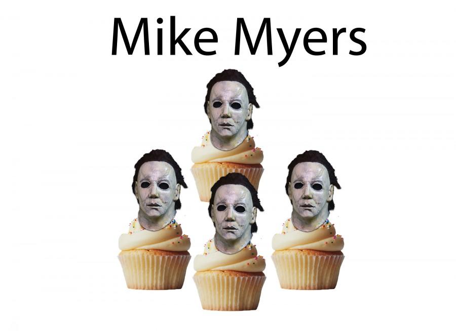 Wedding - Halloween Mike Myers cupcake toppers