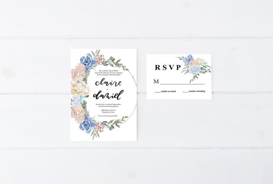 Mariage - PRINTED Wedding Invitations and RSVP cards