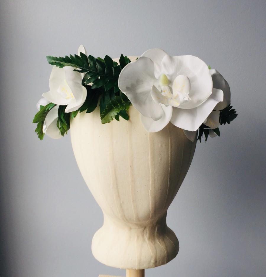 Hochzeit - White Orchid Haku Lei 