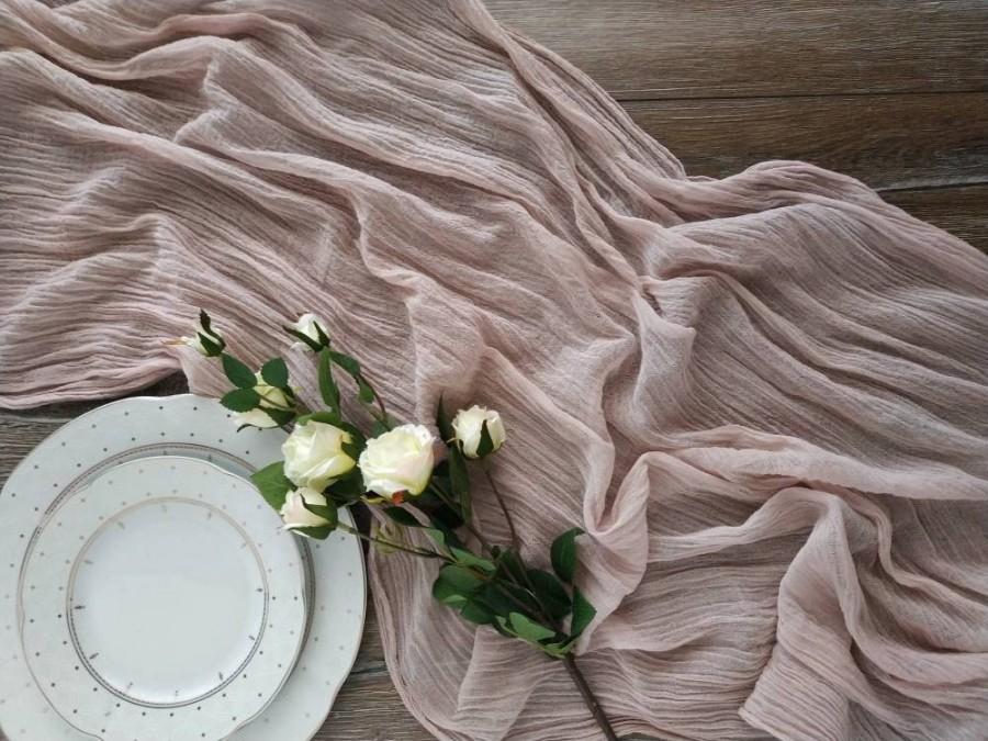 Mariage - Pearl pink centerpiece Gauze table runner wedding cheesecloth runner dyed cheesecloth event centerpiece runner  wedding reception свадьба