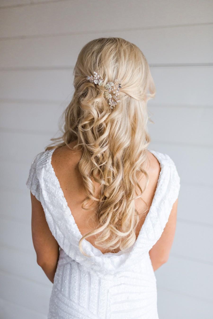 زفاف - Bridal hair piece,Bridal hair pins,bridal headpiece, bridal hair comb, wedding hair comb, wedding hair piece,pearl hair pins