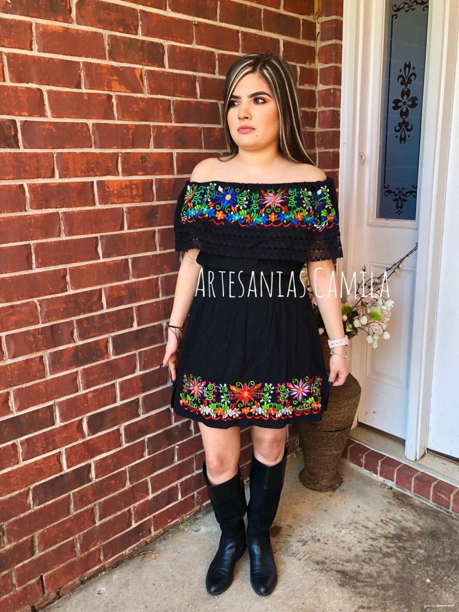 زفاف - Mexican Unique Dress , Off Shoulders Mexican Dress, Fiesta Dress , Different sizes