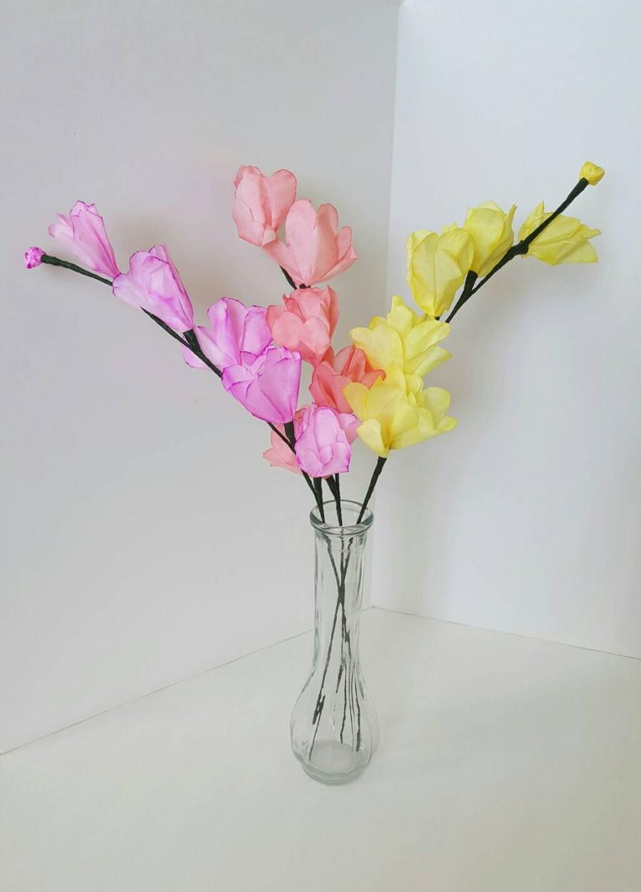 Свадьба - Freesia Paper Flowers-Wedding Flowers, Bridal Bouquet,Paper Flower Bouquet,Bridesmaid Bouquet,Bridal Shower Centerpiece