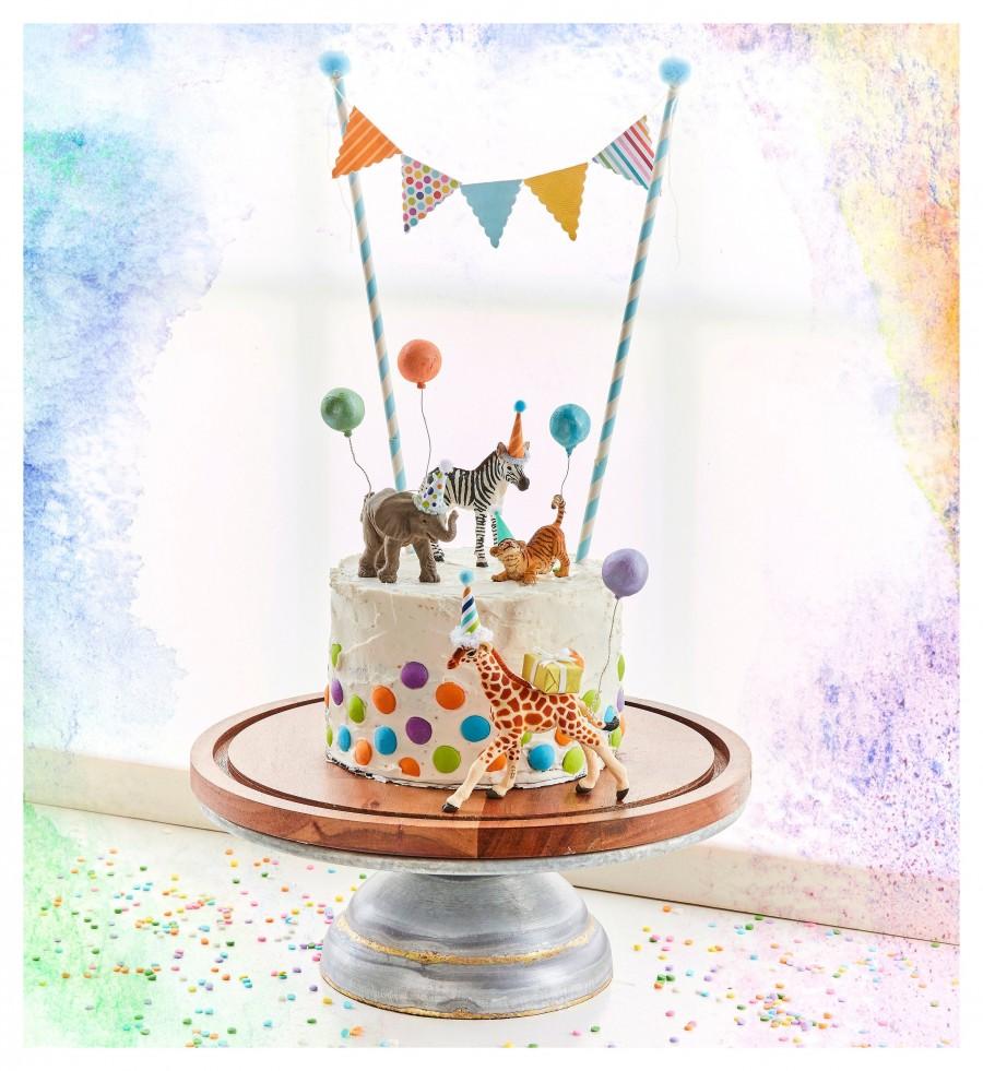 Hochzeit - Safari Party Cake/Safari Animal Cake Toppers/Party Animals/Baby Giraffe Topper/Baby Elephant Topper