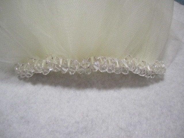 Wedding - Add cluster swarovski crystals to veil - VEIL SOLD SEPARATELY