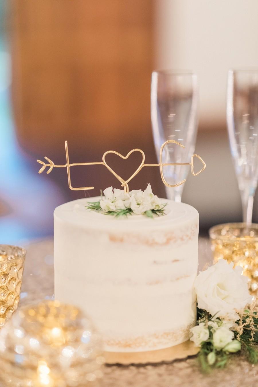 Свадьба - Initials Cake Topper, Rustic Cake Topper, Wire Cake Topper, Personalized Cake Topper, Wedding Cake Topper, Bridal Shower Cake Topper