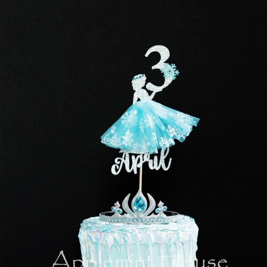 Wedding - Elsa Cake topper, Elsa birthday Cake topper, Disney Princess birthday, Elsa birthday Cake, Frozen cake topper, Disney Princess cake topper
