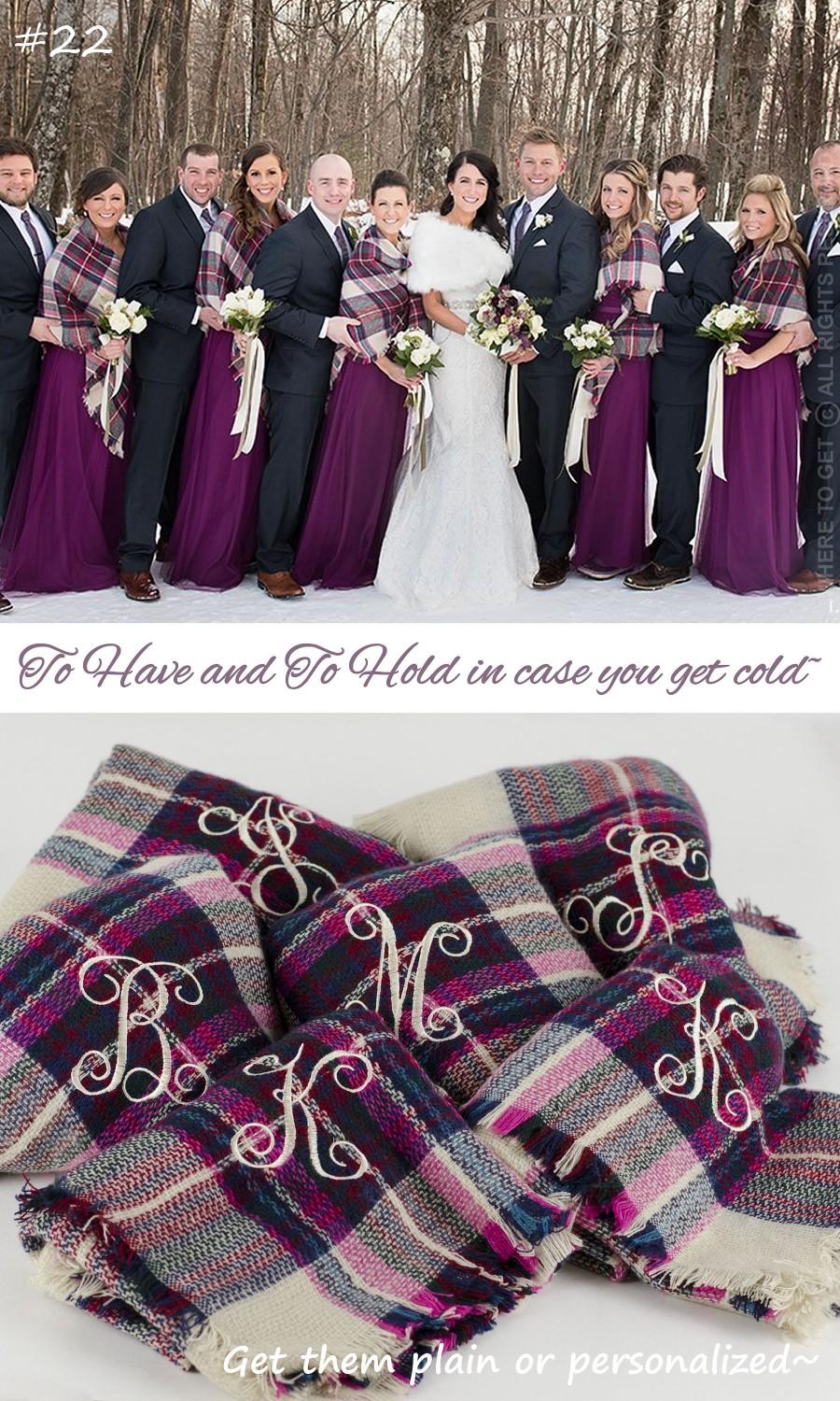 Wedding - bridesmaid shawl, christmas wedding, winter wedding shawl, blanket scarf, blanket throw, bridesmaid gift shawl, plaid scarf, christmas plaid