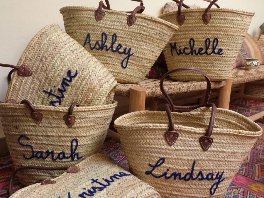 زفاف - FREE SHIP Customized straw bags,personalized bags,Bride to be,monogrammed tote bags,boho Christmas gift bag, honeymoon,bridal party