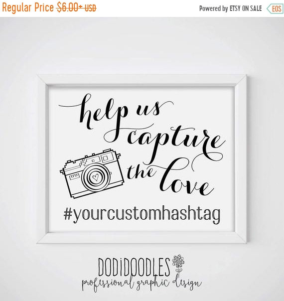 Hochzeit - 70% OFF THRU 9/28 ONLY Help Us Capture The Love, Capture The Love, Wedding Hashtag Sign, Wedding Sign, social media signs, wedding signs