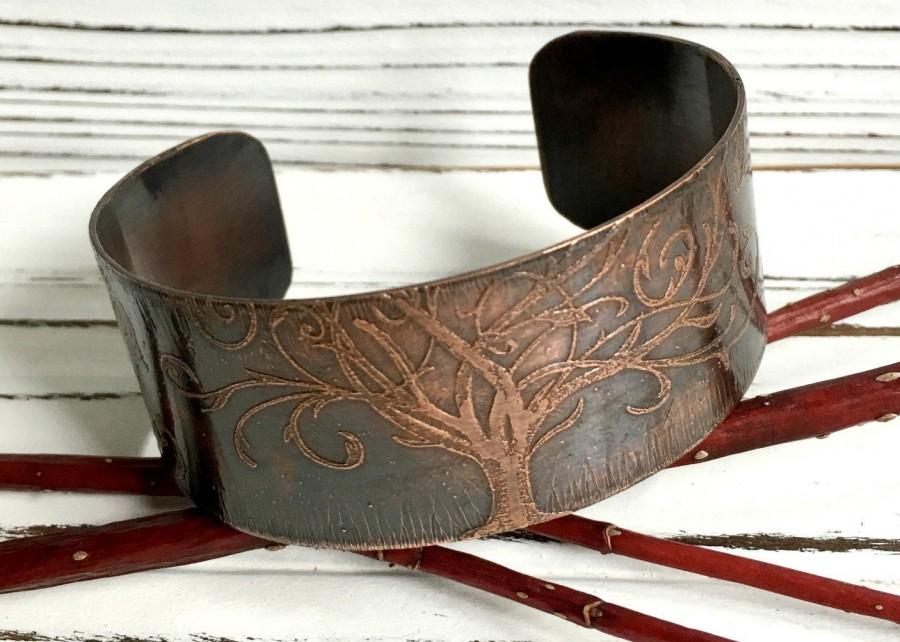 Wedding - 7th Anniversary gift for women - Tree of Life -  Copper 7th Anniversary - 22nd Anniversary gift - tree jewelry - copper bracelet