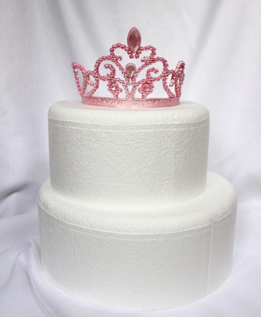 زفاف - princess tiara cake topper 3D edible  crown ball gumpaste birthday party girl baby shower by Inscribinglives