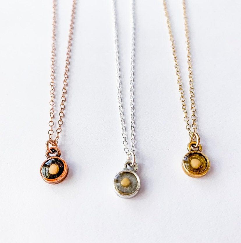 Hochzeit - Mini mustard seed necklace in gold, rose gold and silver