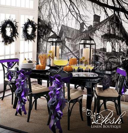 Wedding - Halloween Chair Sashes/ Halloween Decorations.  Sets of either 2, 4, 5, 6, 8 or 10 Chair Sashes.  Includes Free Shipping!