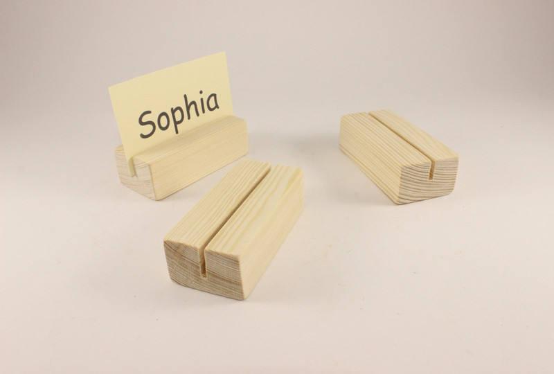 Hochzeit - Set of 15 wooden card holders 