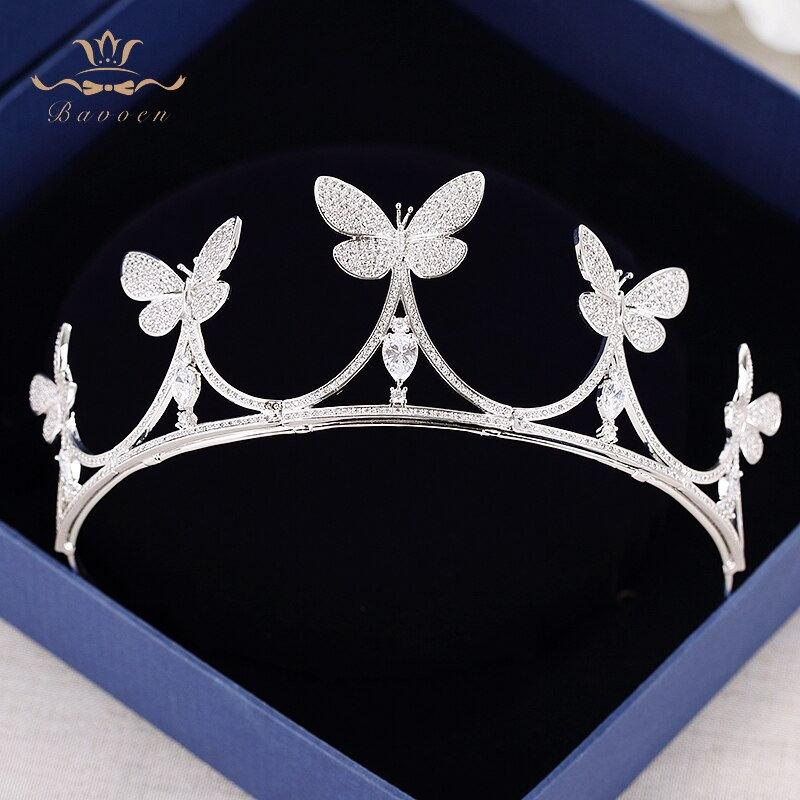 Mariage - Beautiful Handmade Bridal Tiara, wedding,Silver,  Butterfly Crystal, Swarovski,Prom,princess crown, wedding Tiara,Bridal crown.