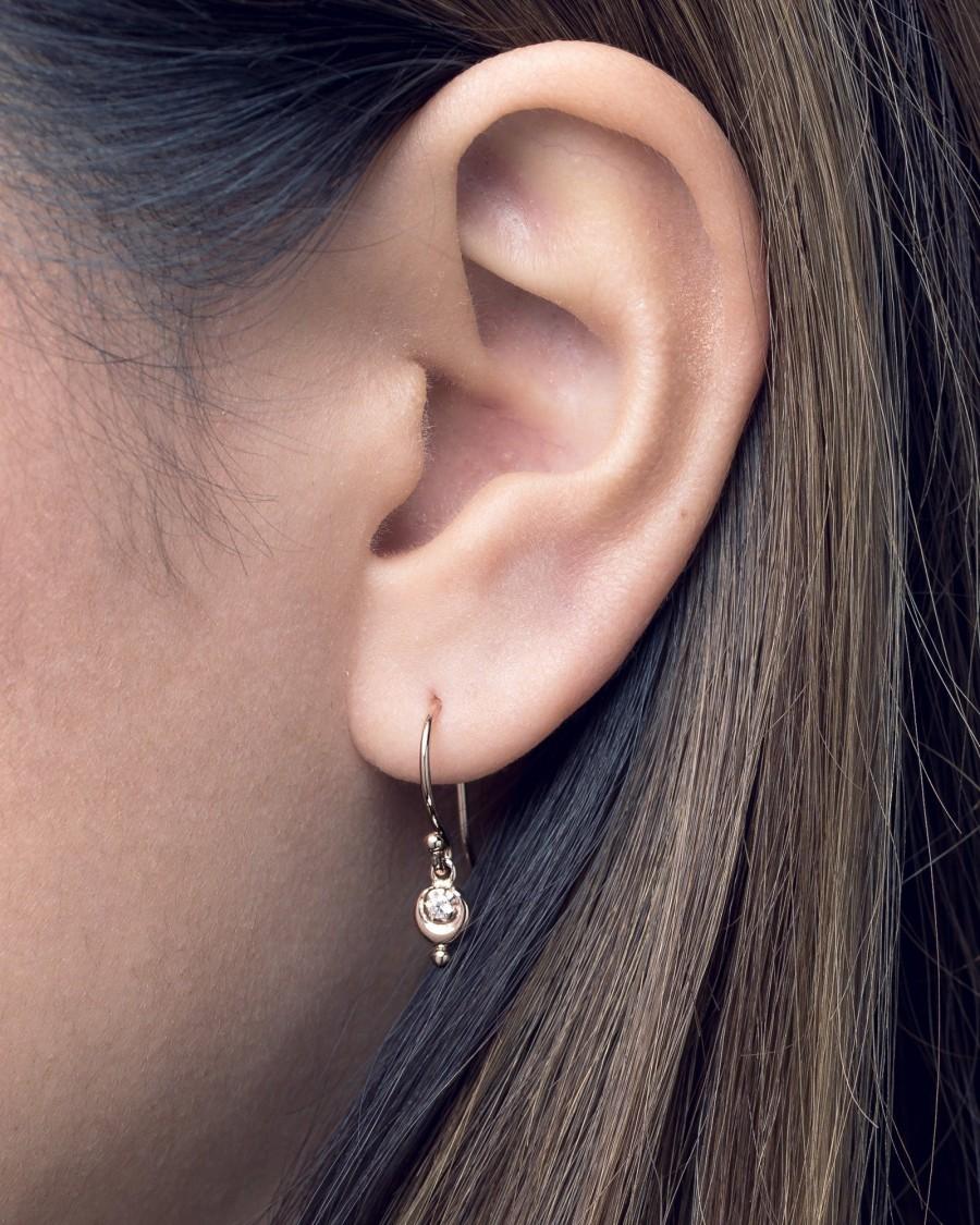Свадьба - Zirconia Dangle Earrings - Pendulum Earrings - Bridesmaid Gift - Hook Earrings -  Dangle Drop Earrings - Boho Earrings DGE015WCZ
