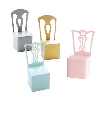Mariage - #beterwedding 12pcs Chair Favor Box and Place Card Holder DIY Wedding Decorations