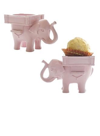 Mariage - #beterwedding Pink Elephant Resin Candy Holder - Candle Holder
