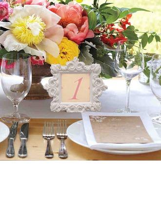 Hochzeit - DIY Wedding Decoration Nice Resin White Table Number Frame