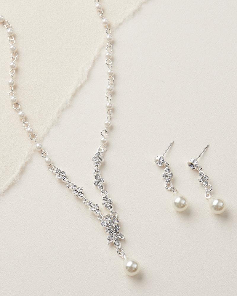 زفاف - Pearl Wedding Jewelry, Pearl Bridal Jewelry, Pearl Jewelry Set, Pearl Bridesmaid Jewelry, Pearl Bridesmaid Gift, Bride Jewelry Set ~JS-1691