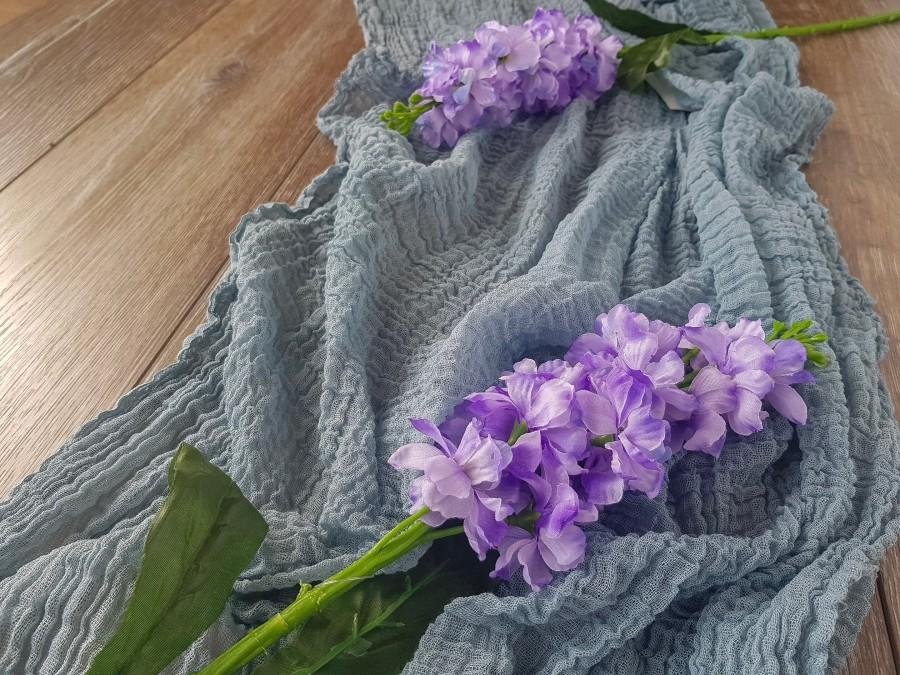 Wedding - Pastel blue cheesecloth, table centerpiece, country wedding, cheesecloth runner, rustic table runner, wedding table decorations, Photo Props