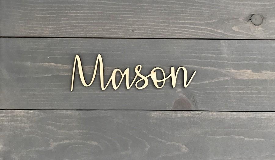Mariage - bridal shower place cards ideas Laser cut wood names Custom Laser cut Name Signs Wedding place cards Laser cut wood signs Place setting sign