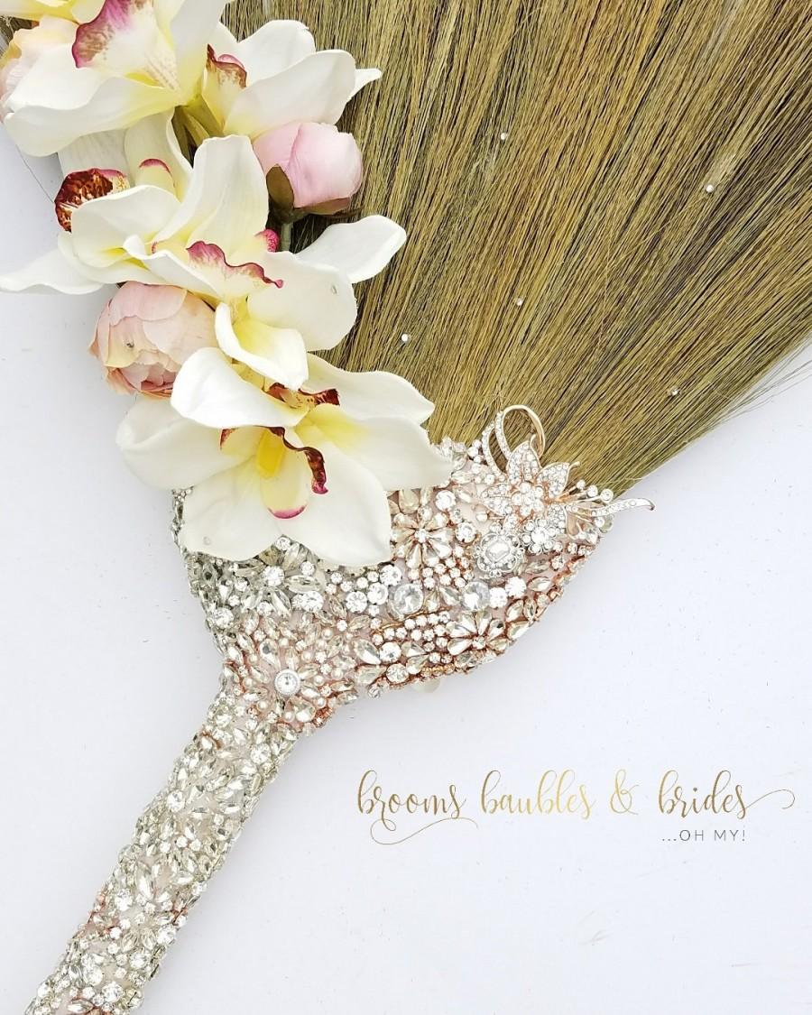 Wedding - All Bling Everything- Bling and Brooch Wedding Jumping Broom
