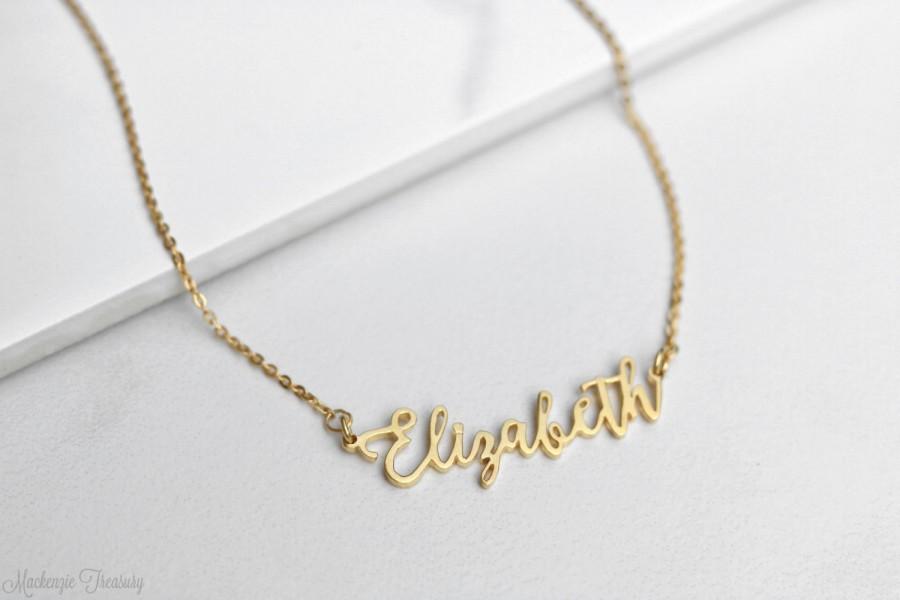Свадьба - modern name necklace - name necklace - lettering necklace - wedding necklace - modern font necklace - calligraphy name necklace