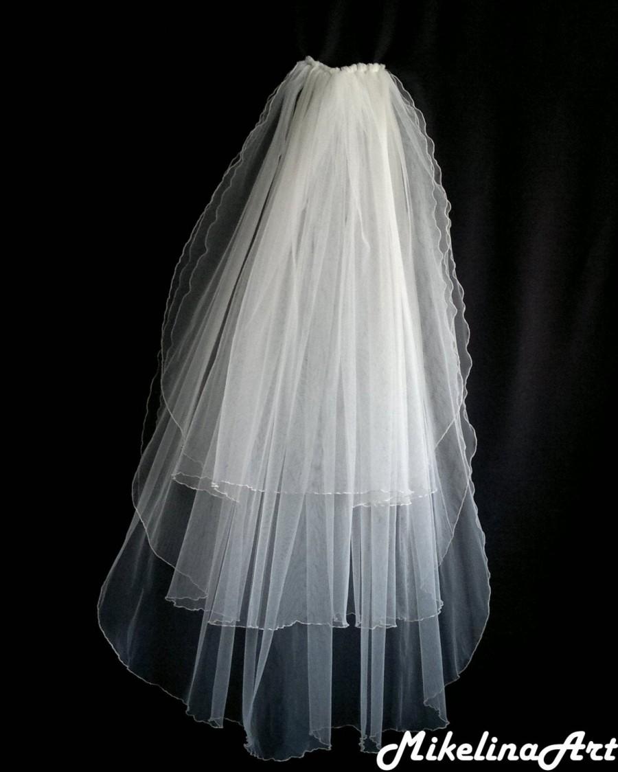 زفاف - Ivory Wedding Veil, Three Layers