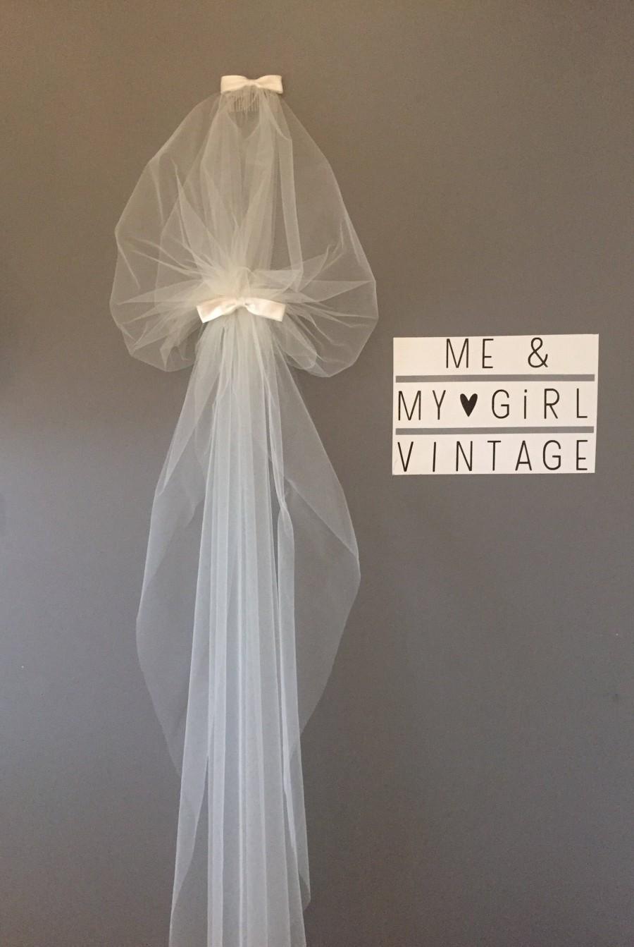 زفاف - Audrey Hepburn style veil, statement veil