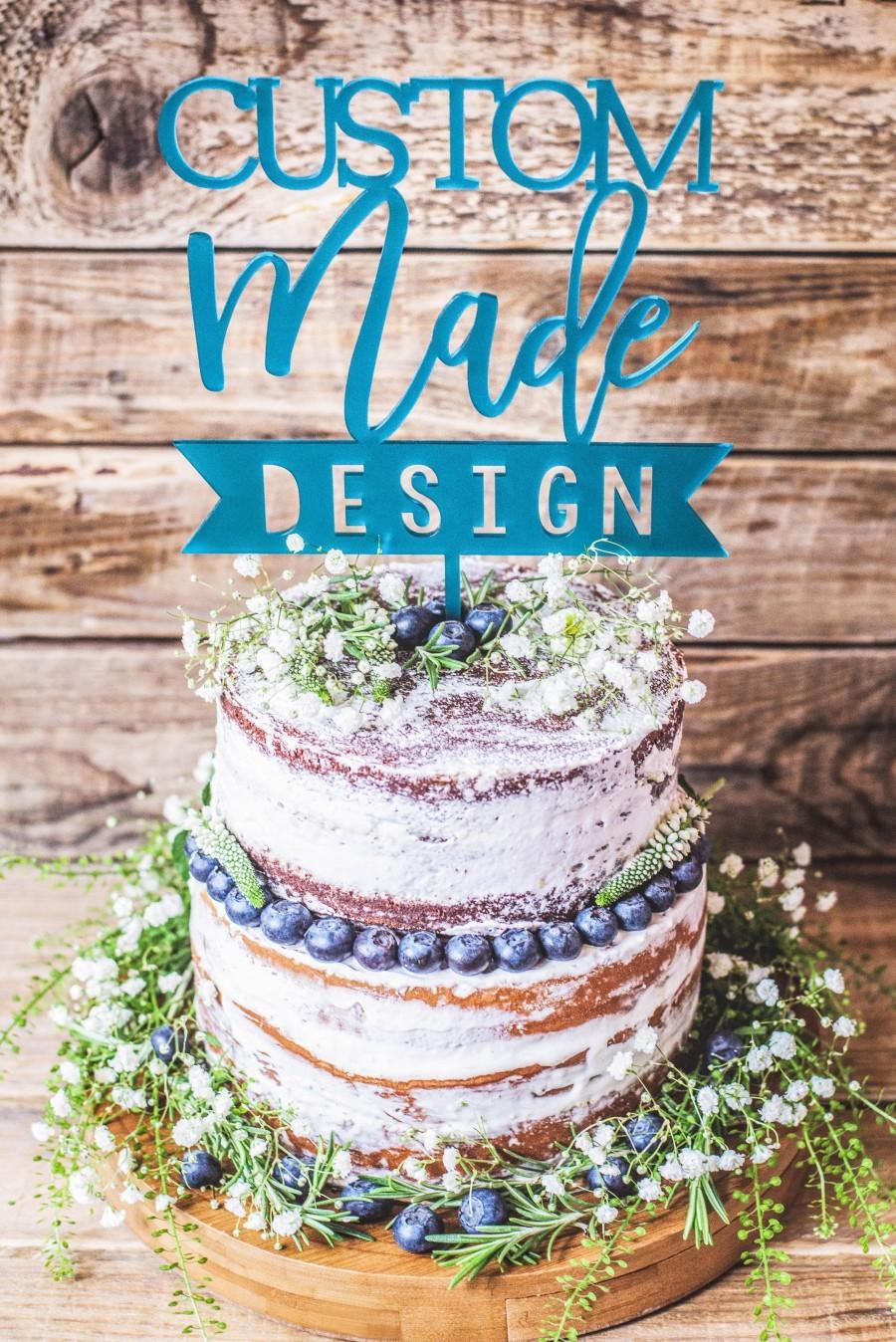زفاف - Custom Made Cake Topper Personalised Wedding Birthday Laser Cut Acrylic Custom Logo Unique Names Topper Mr & Mrs For Engagement Rose Gold UK