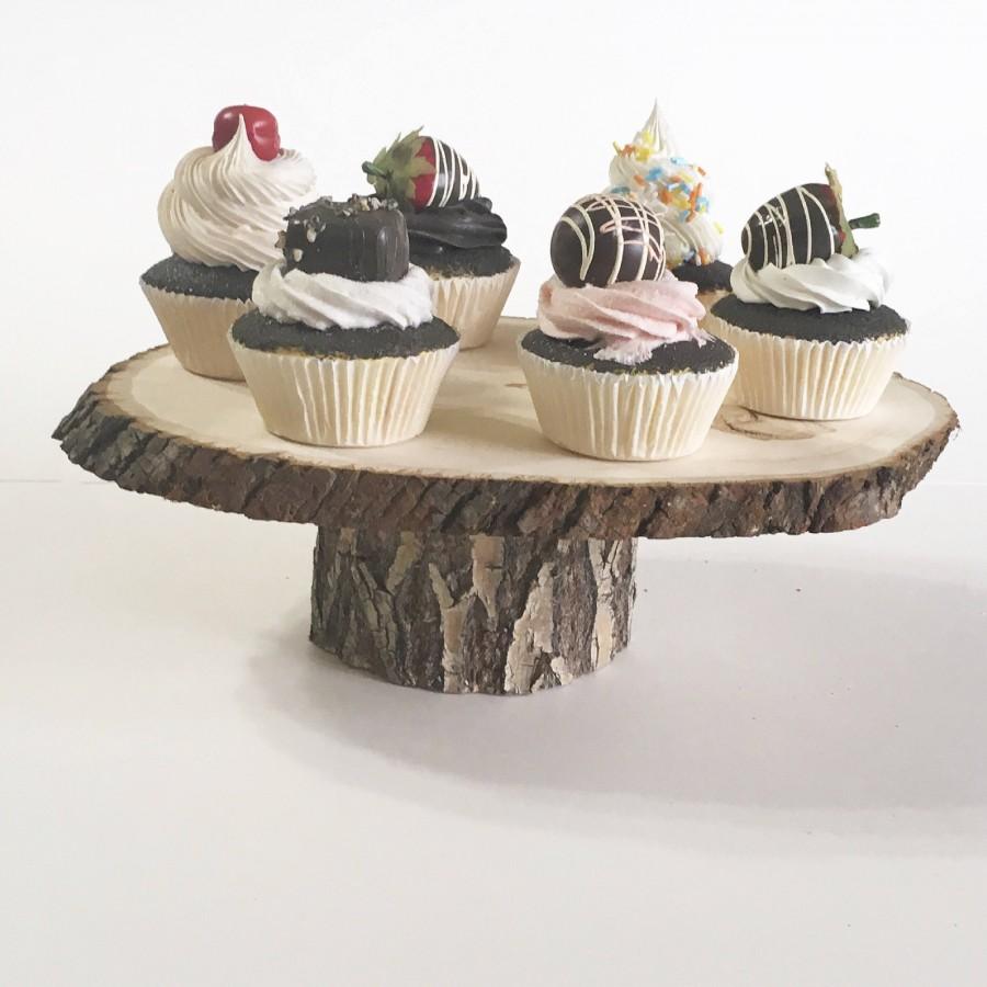 Mariage - Rustic Cake Stand, Wooden Cake Stand, Cupcake Stand, Rustic Wedding Cake Stand, Cake Stand, Wood Slice Cake Stand