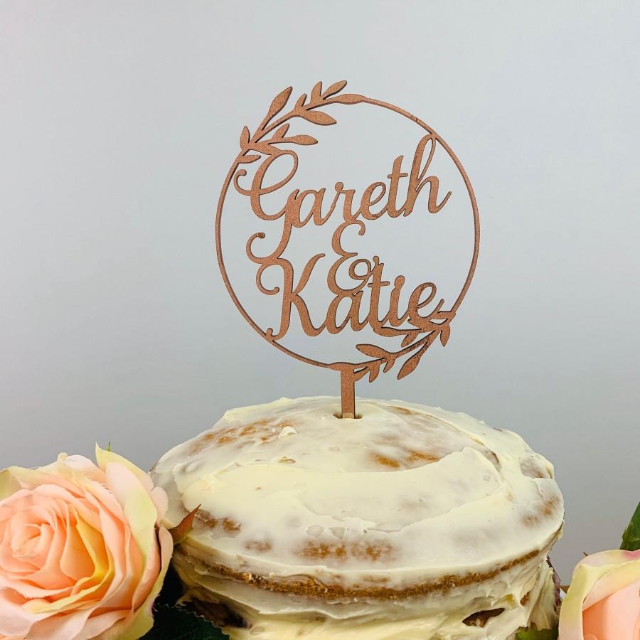 زفاف - Personalised Wedding Cake Topper, Wooden Cake Topper, Rustic Wedding