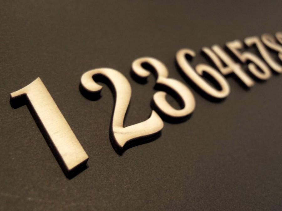 Mariage - Wooden Numbers for Crafts - Laser Cut - Table Numbers - Wooden Number Sign - Wedding Numbers - Afordable shipping