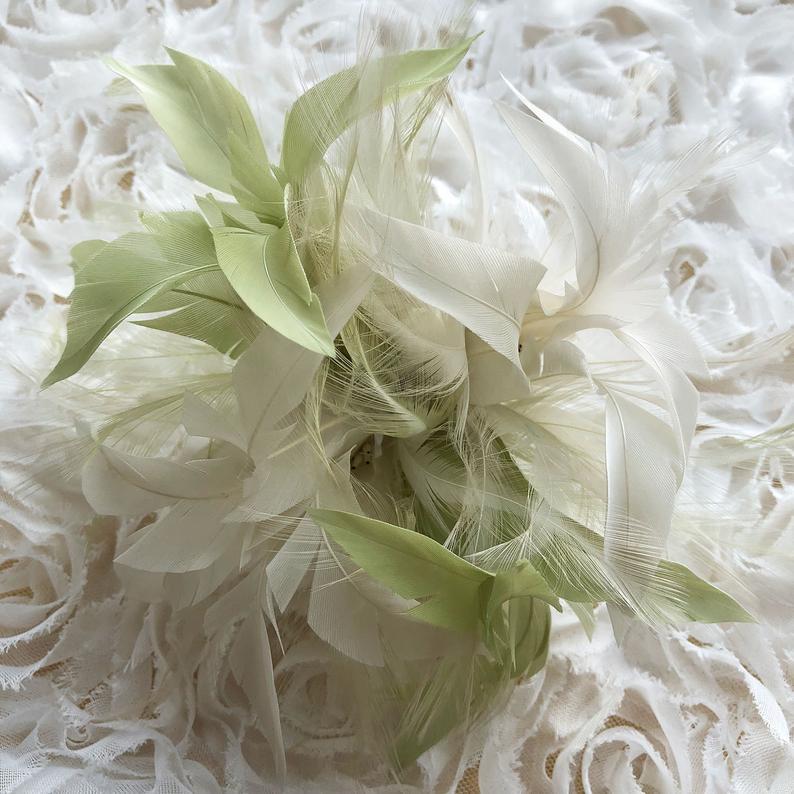 Mariage - Feather Flower Millinery Feather Trim, Millinery Feather Flower, Hat Trimming Fascinators Flowers Crafts, 1 Piece