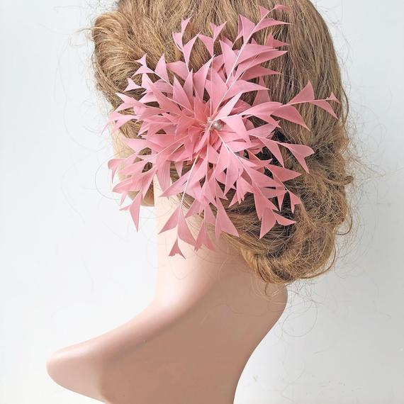 Свадьба - Handmade Fascinators Flower Barrettes Accessories Hat Trims Feathers Addition for Millinery Unique Headpiece for Prom Derby Day