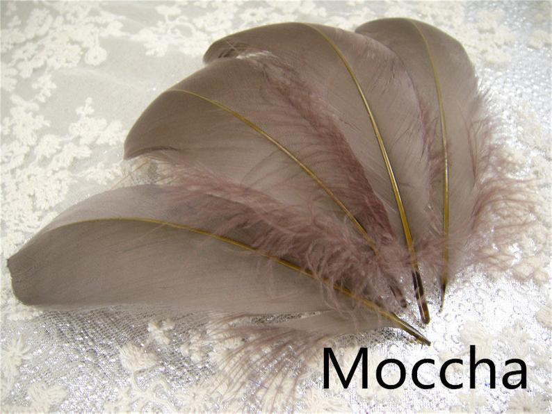 زفاف - Real Goose Feathers Vivid Coloring Millinery Feathers Dyed Feather Craft for Hat Trimming Fascinators Headdress Headband