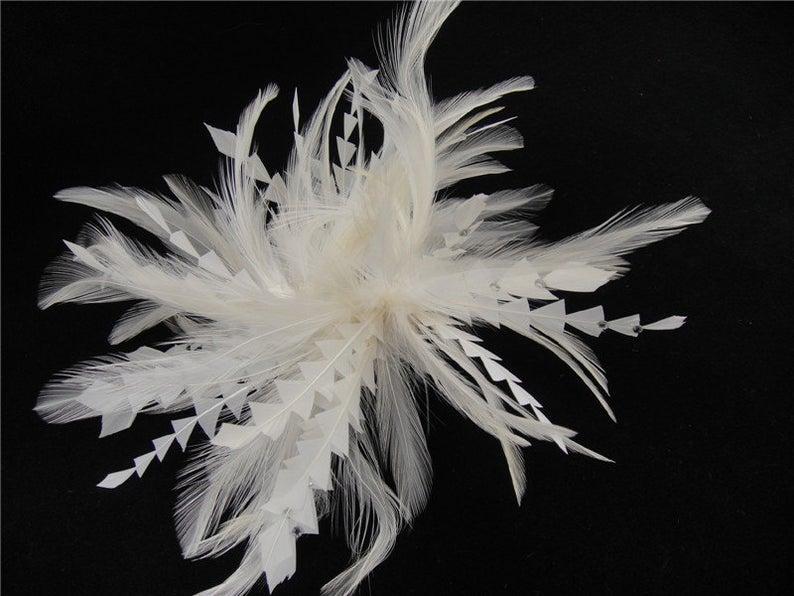 Wedding - Feather, Feather Mount, Millinery Feather, Millinery Feather Mount, Hat Trim, Feathers for Millinery, Fascinators & Crafts, 1 Piece