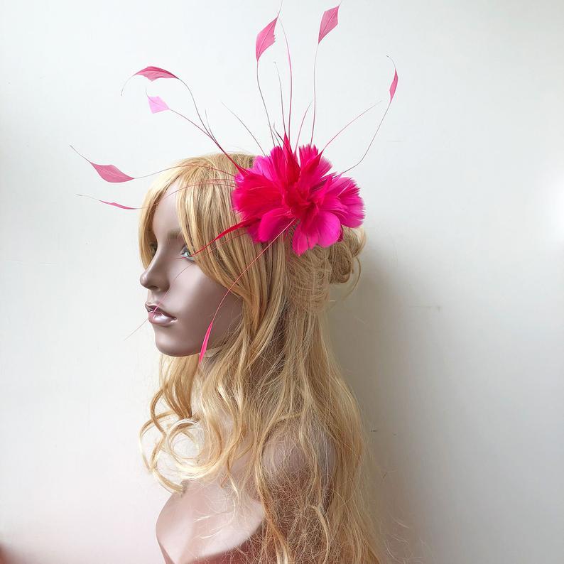 زفاف - Feather Trimming Formal Occasion Feather Mount Feather Flower Fascinators for Millinery Hat Prom Party Headdress Pretty Added 1 Piece