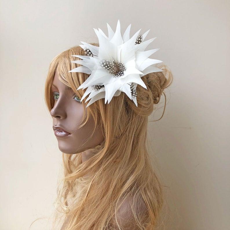 Hochzeit - Millinery Feather Feather Custom Color Feather Flower Fascinators Feather Hat Trims Match for Event Prom Dress Cocktail Party