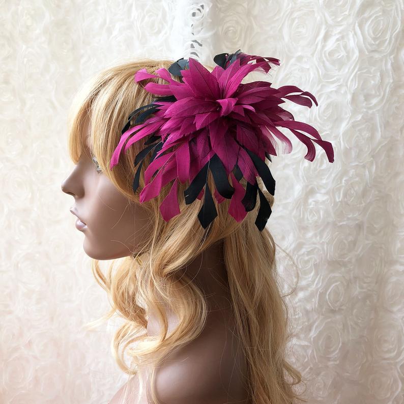 Свадьба - Handmade Feather Flower Goose Feathers Flower Feathers Hat Trims for Millinery Fascinators Charm Cocktail Party Headpiece 1 Piece