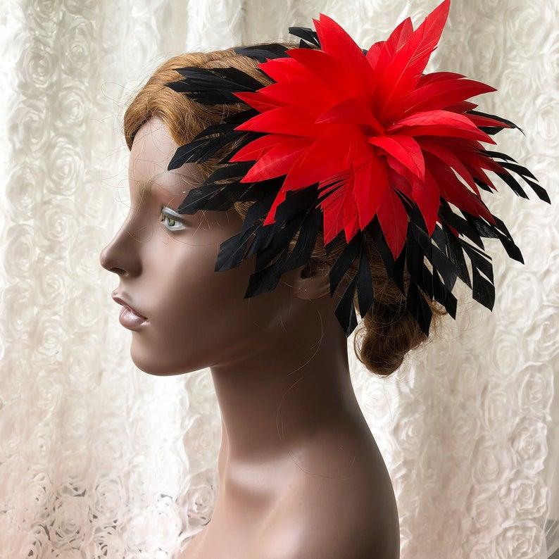 Mariage - Feather Flowers Goose Feathers Hat Trims for Millinery Bridal Hairband Formal Fascinators Cocktail Party Headpiece 1 Piece Custom to Order