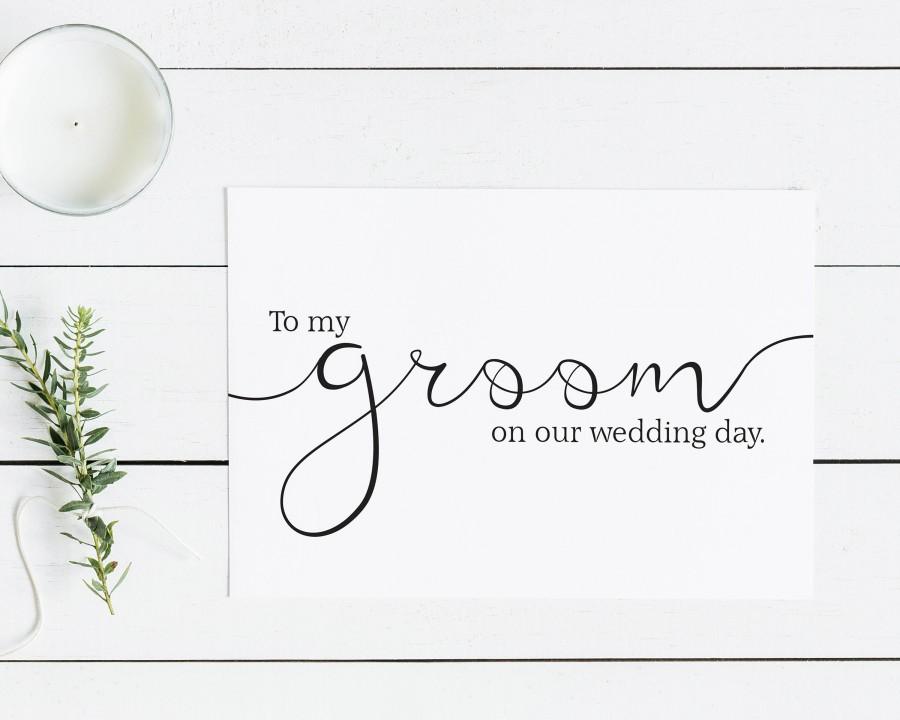 زفاف - To my Groom on our Wedding Day Card - Wedding Day Card - Card for the Groom - From the Bride - Note card - Love Note I love you - Groom Card