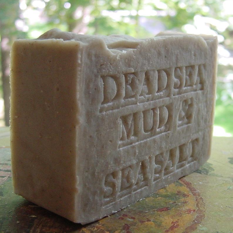 Wedding - 100% Natural Dead Sea Mud Handcrafted Soap With Dead Sea Salt (Unscented) Natural Handmade Bar