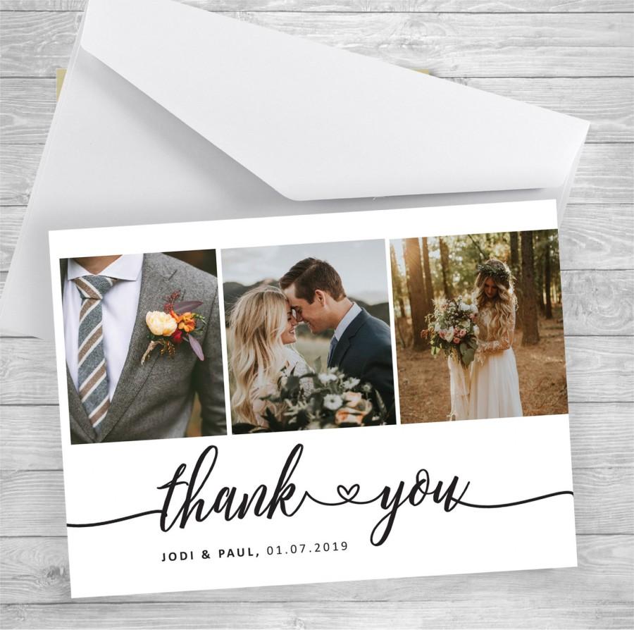 Mariage - Wedding Thank You Cards photo, Thank You Postcards with Photo 