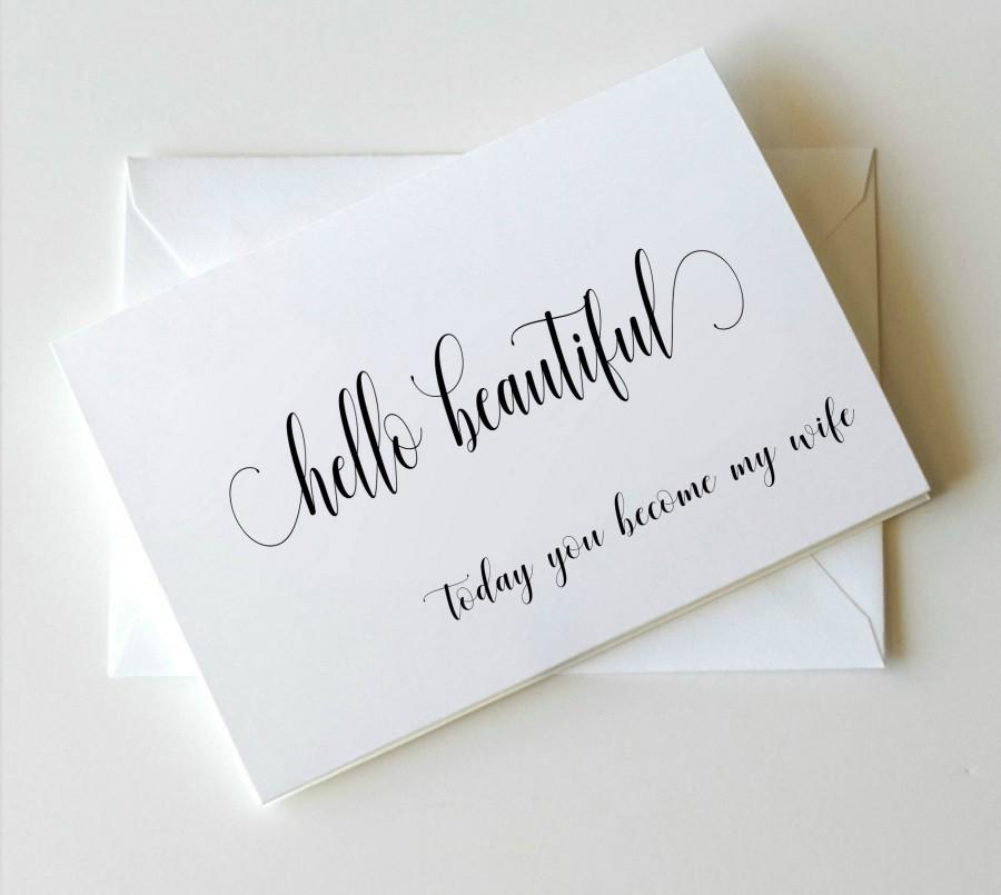 زفاف - To my Bride on our wedding day Card, To my Bride Card, Wedding Day Card Bride, Bride Card, Simplicity Collection _ HON01