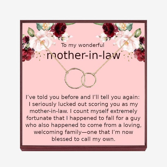 Wedding - Mother-In-Law Necklace, Mother-In-Law Gift, Gift For Mother of The Groom, Gift From Bride to Mother of The Groom, Gift to Mother-In-Law