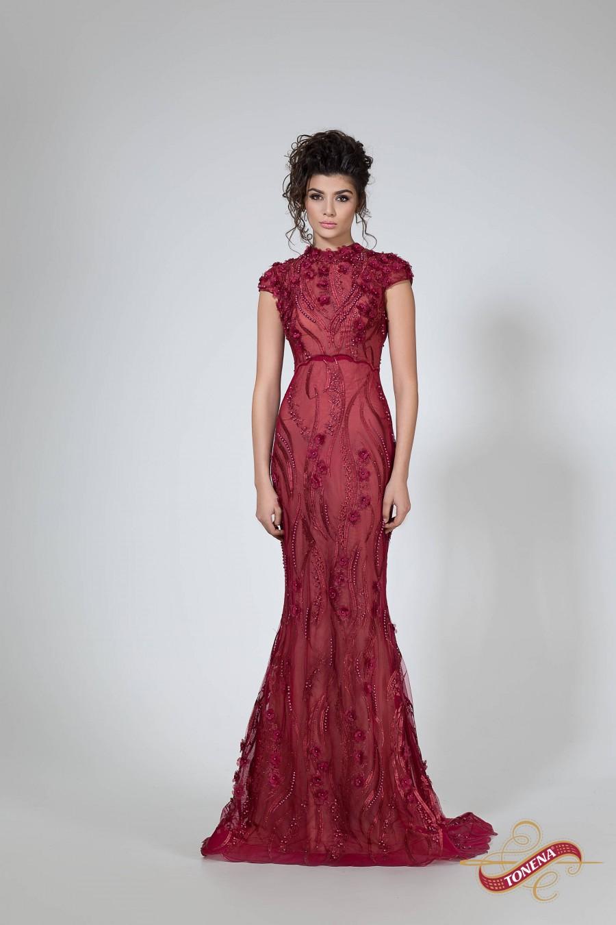 زفاف - Wine red Mother of the bride dress, Long prom formal gown, Sleeveless evening dress, fitted prom dress with beads, Red carpet dress